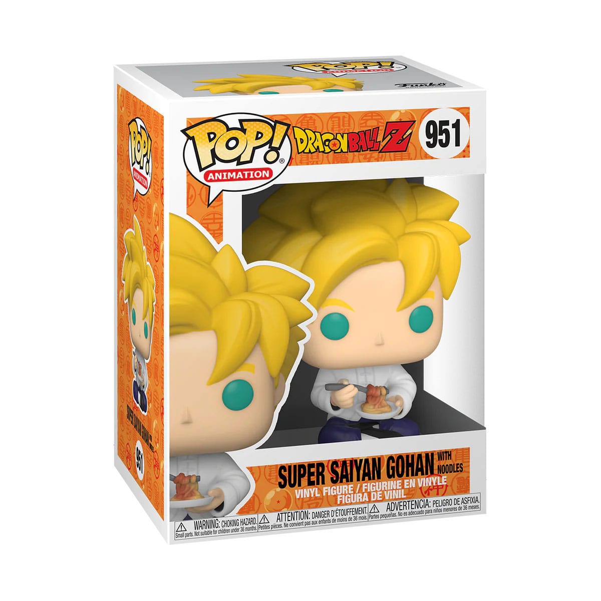 Dragon Ball Z POP! Animation Vinyl Figur Super Saiyan Gohan with Noodles 9 cm