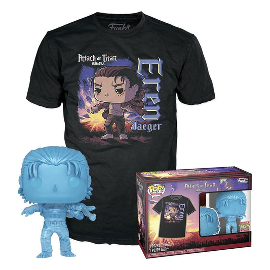 Attack on Titan POP! & Tee Vinyl Figur & T-Shirt Set Eren w/ marks Größe XL