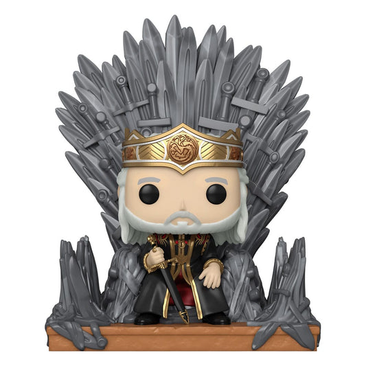 House of the Dragon POP! Deluxe Vinyl Figur Viserys on Throne 9 cm