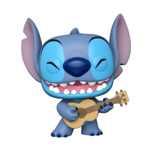 Lilo & Stitch Super Sized Jumbo POP! Games Vinyl Figur Stitch w/Uke 25 cm