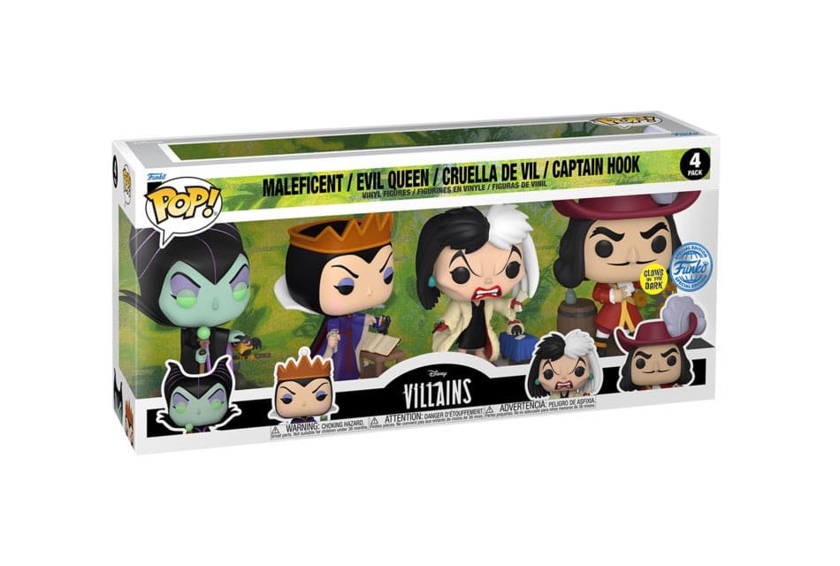 Disney Villains POP! Movies Vinyl Figuren 4er-Pack Villains (GW)(EMEA) 9 cm