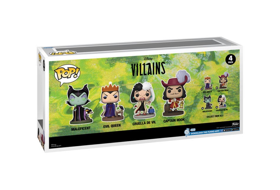 Disney Villains POP! Movies Vinyl Figuren 4er-Pack Villains (GW)(EMEA) 9 cm