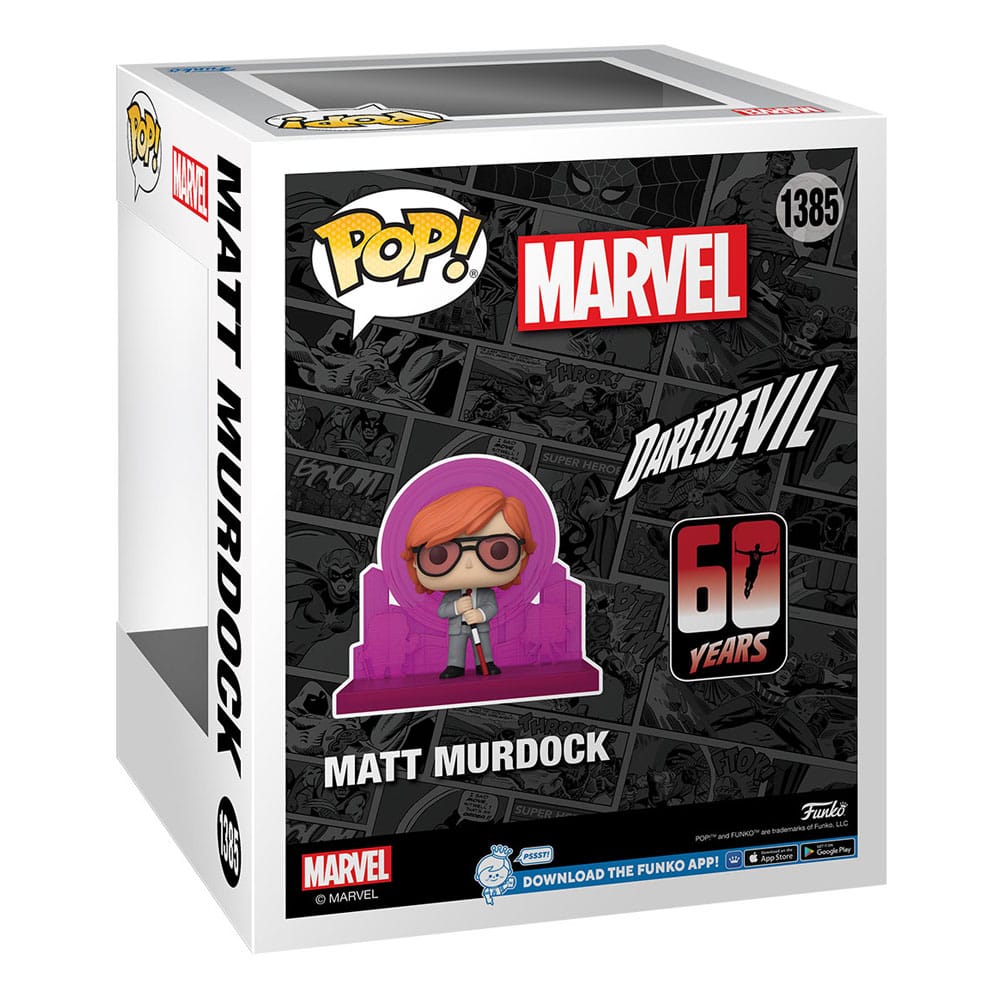 Daredevil 60th Anniversary POP! Deluxe Vinyl Figur Matt Murdock w/ Radar 13 cm