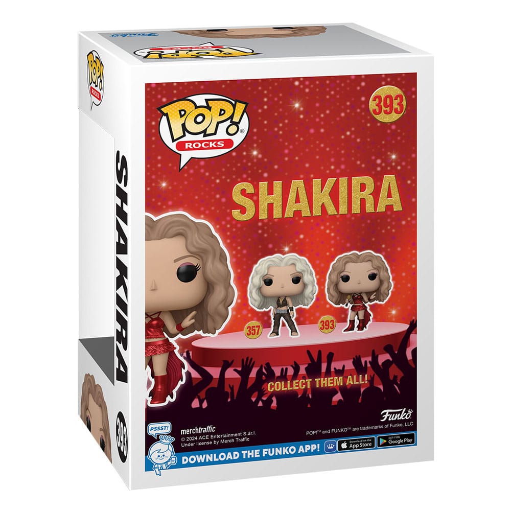 Shakira POP! Rocks Vinyl Figur Shakira(Super Bowl) (Metallic) 9 cm